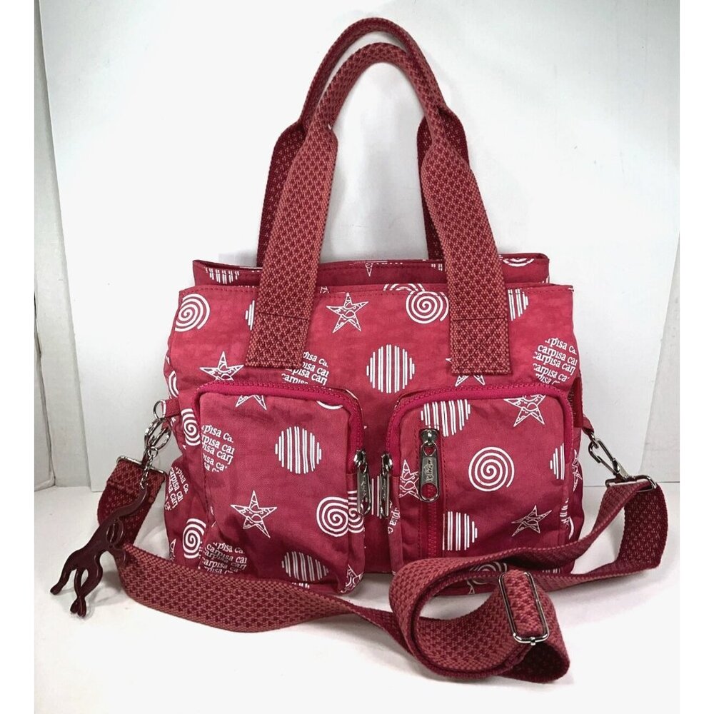 Kipling Dark Pink Fuchsia Shoulder Multi Compartment Shoulder Bag